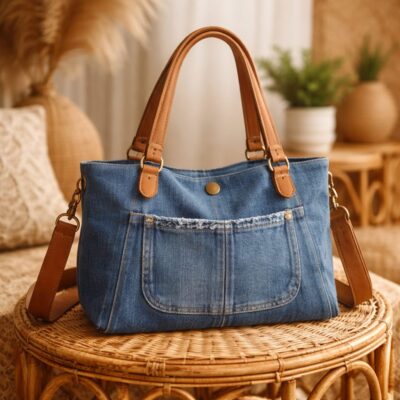 Sac à main en denim